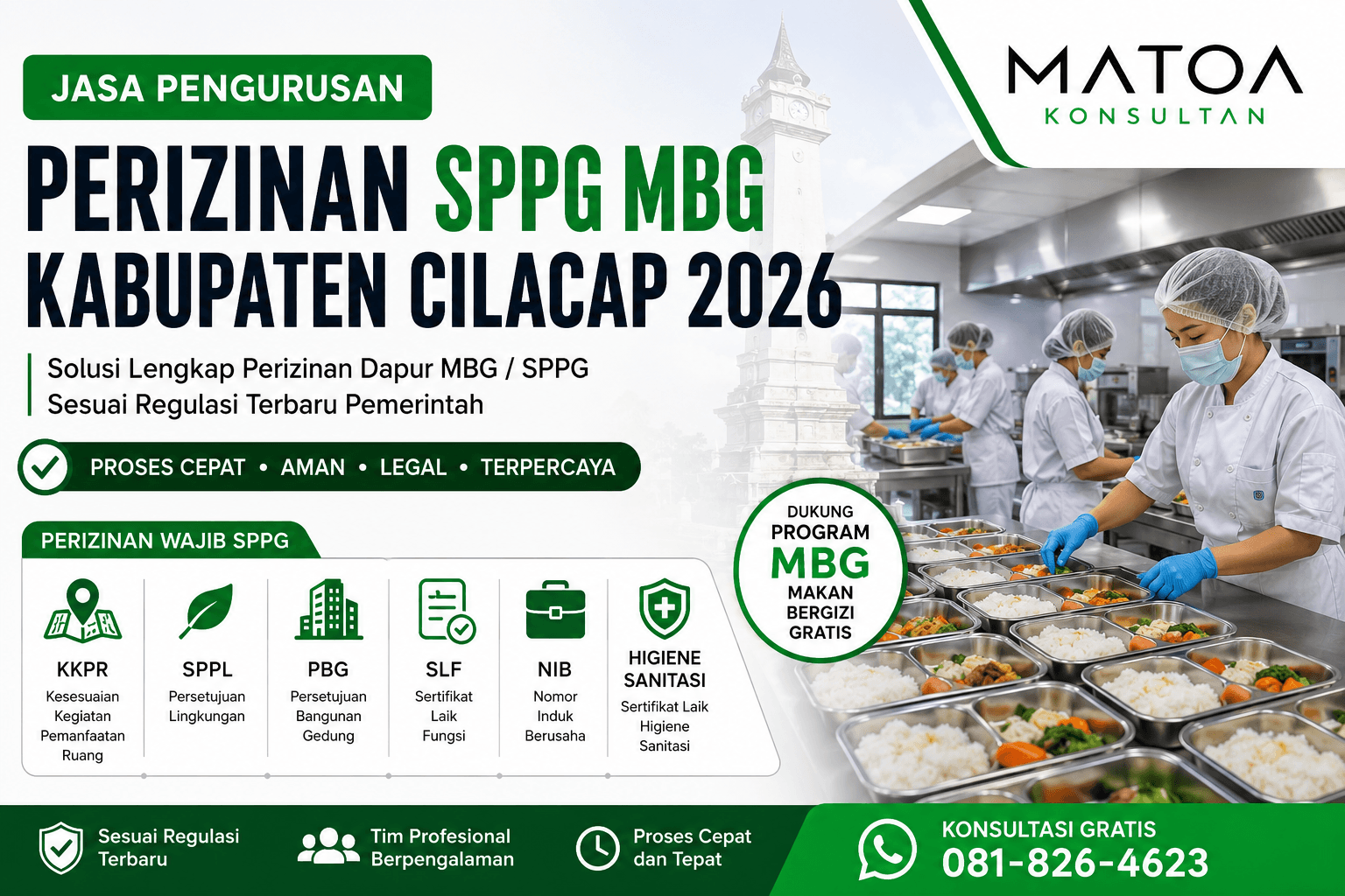 Perizinan SPPG MBG Kabupaten Cilacap 2026​